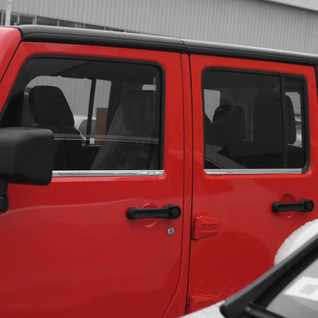 For 2007-2018 Jeep Wrangler JK Exterior Car Window Body Trim Strip Cover (2 pcs)