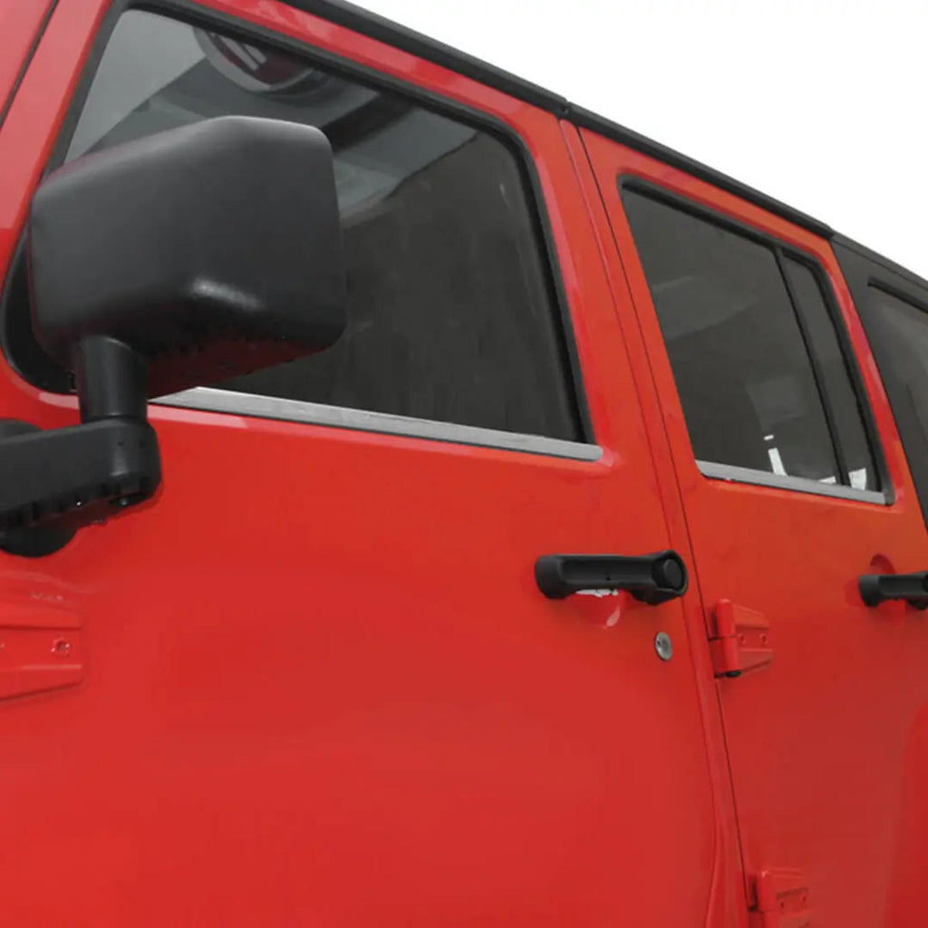 For 2007-2018 Jeep Wrangler JK Exterior Car Window Body Trim Strip Cover (2 pcs)