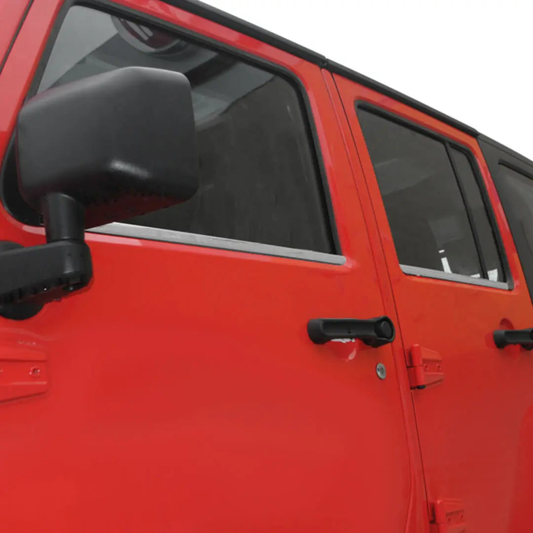 For 2007-2018 Jeep Wrangler JK Exterior Car Window Body Trim Strip Cover (2 pcs)
