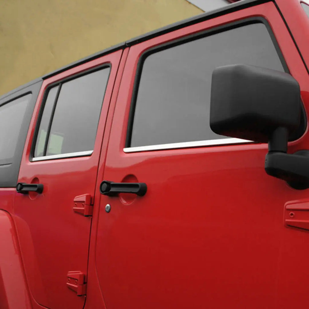 For 2007-2018 Jeep Wrangler JK Exterior Car Window Body Trim Strip Cover (2 pcs)