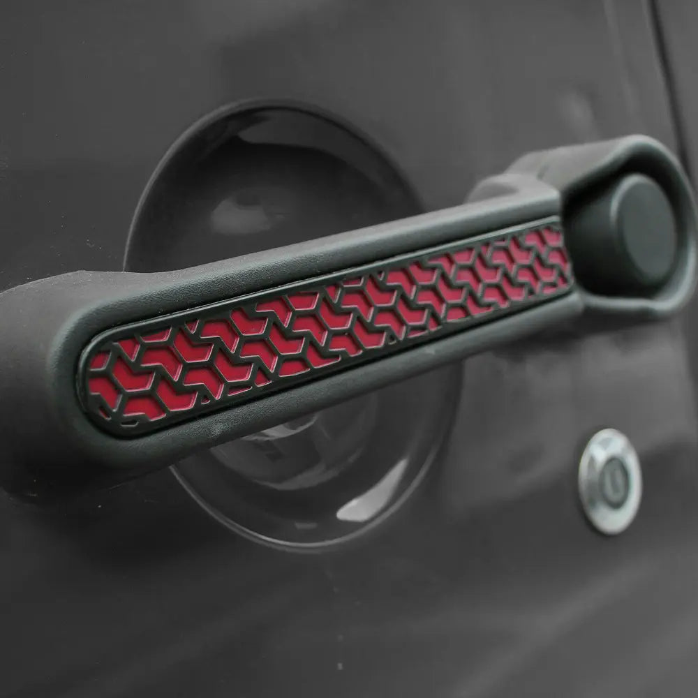 For 2007-2018 Jeep Wrangler JK 2-Door Exterior Door Grab Handle Insert Trim, Texture