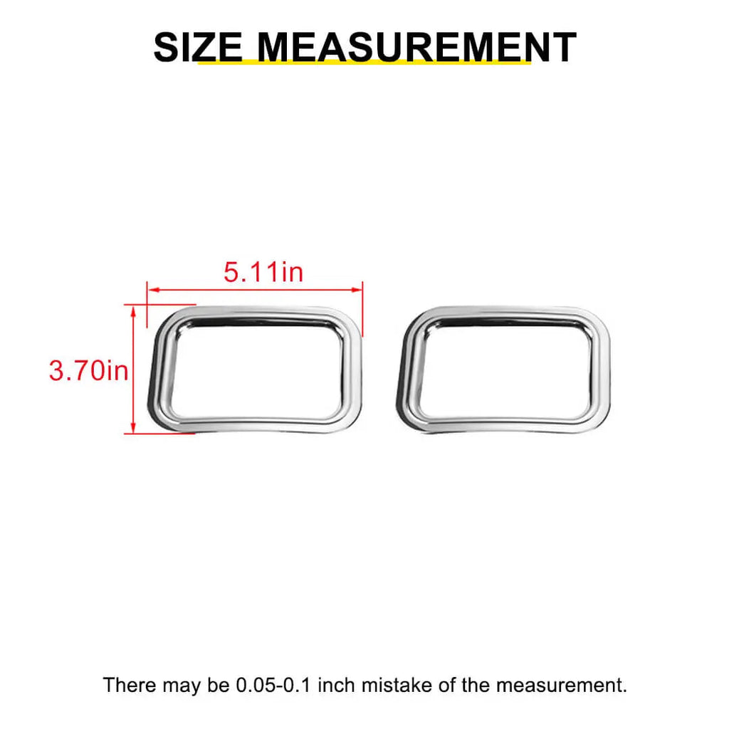 For 2007-2018 Jeep Wrangler JK Exterior Rear Fog Light Frame Trim Ring Cover (2 pcs)
