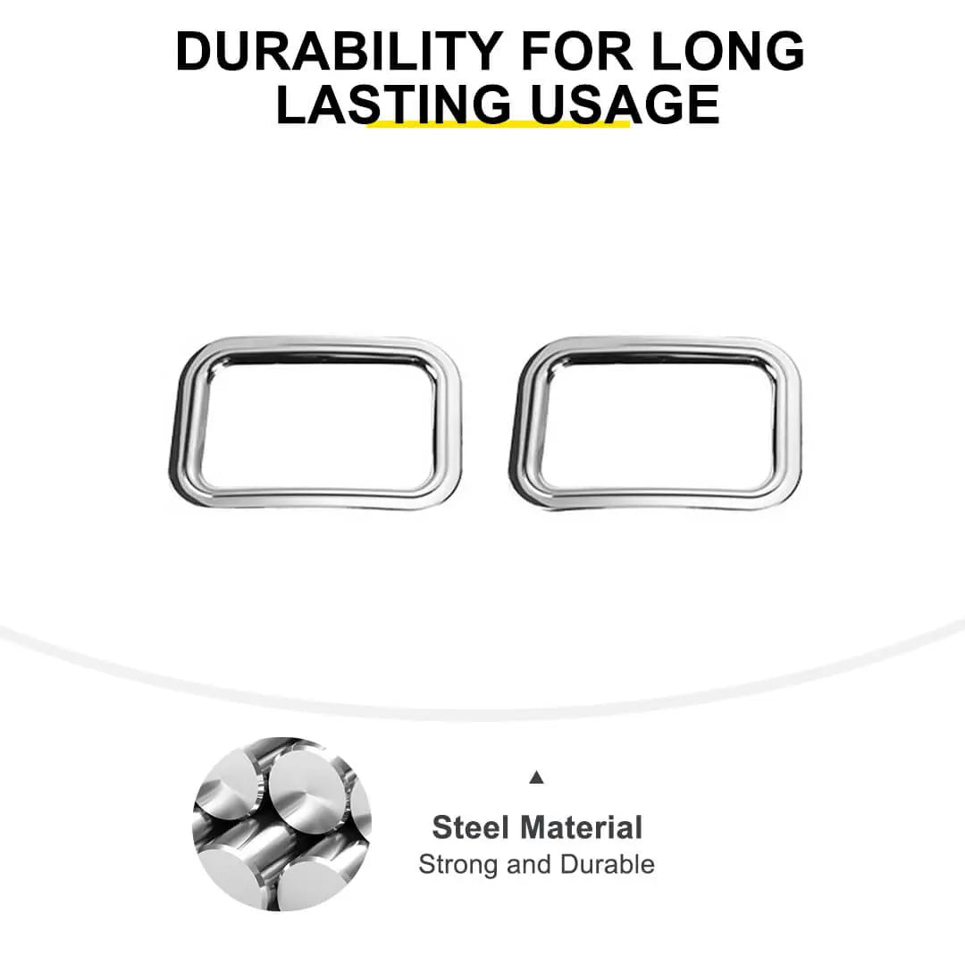 For 2007-2018 Jeep Wrangler JK Exterior Rear Fog Light Frame Trim Ring Cover (2 pcs)