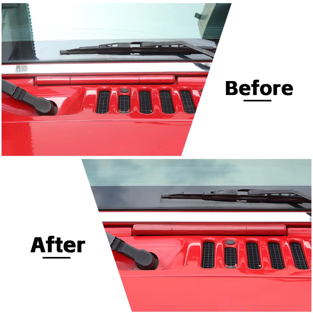 For 2007-2018 Jeep Wrangler JK Exterior Windshield Hinge Cover Trim Decor