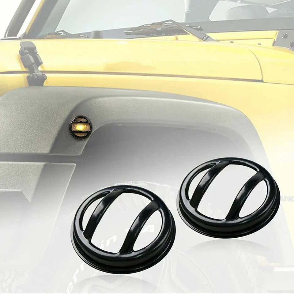 For 2007-2018 Jeep Wrangler JK Fender Wheel Eyebrow Trun Signal Guard Cover Euro version