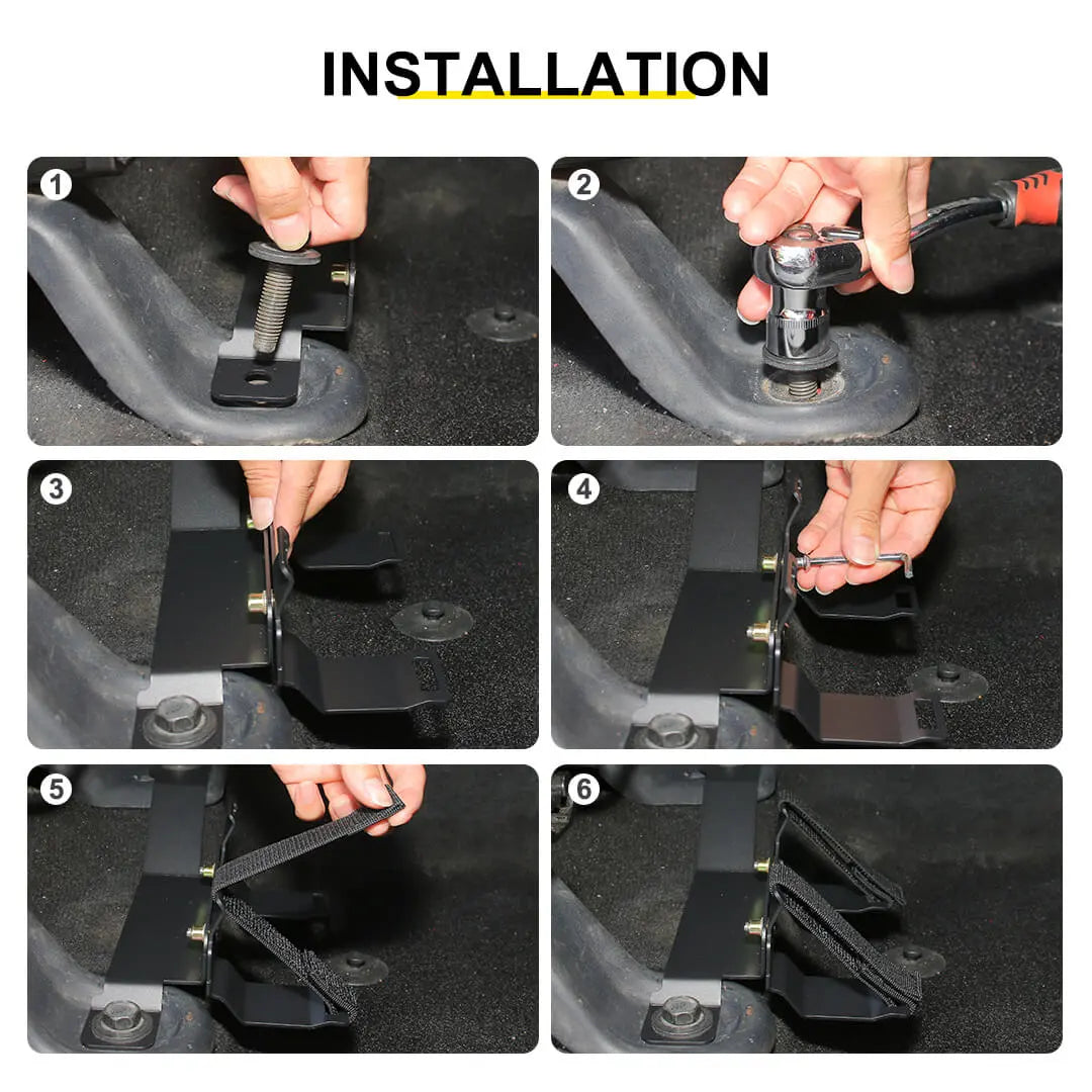 For 2007-2018 Jeep Wrangler JK Fire Extinguisher Bracket Under Driver Front Seat Mount Holder
