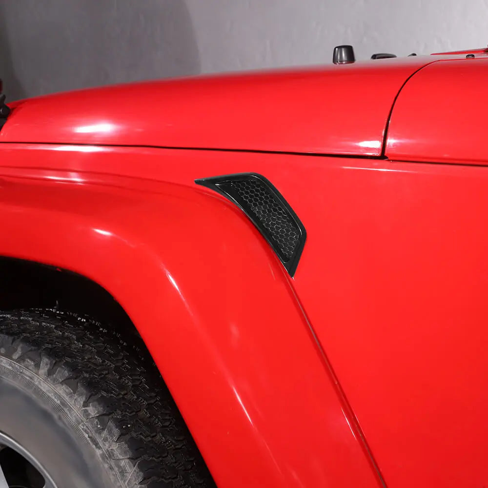 For 2007-2018 Jeep Wrangler JK Front Fender Leaf Plate Air Vent Cover Trim