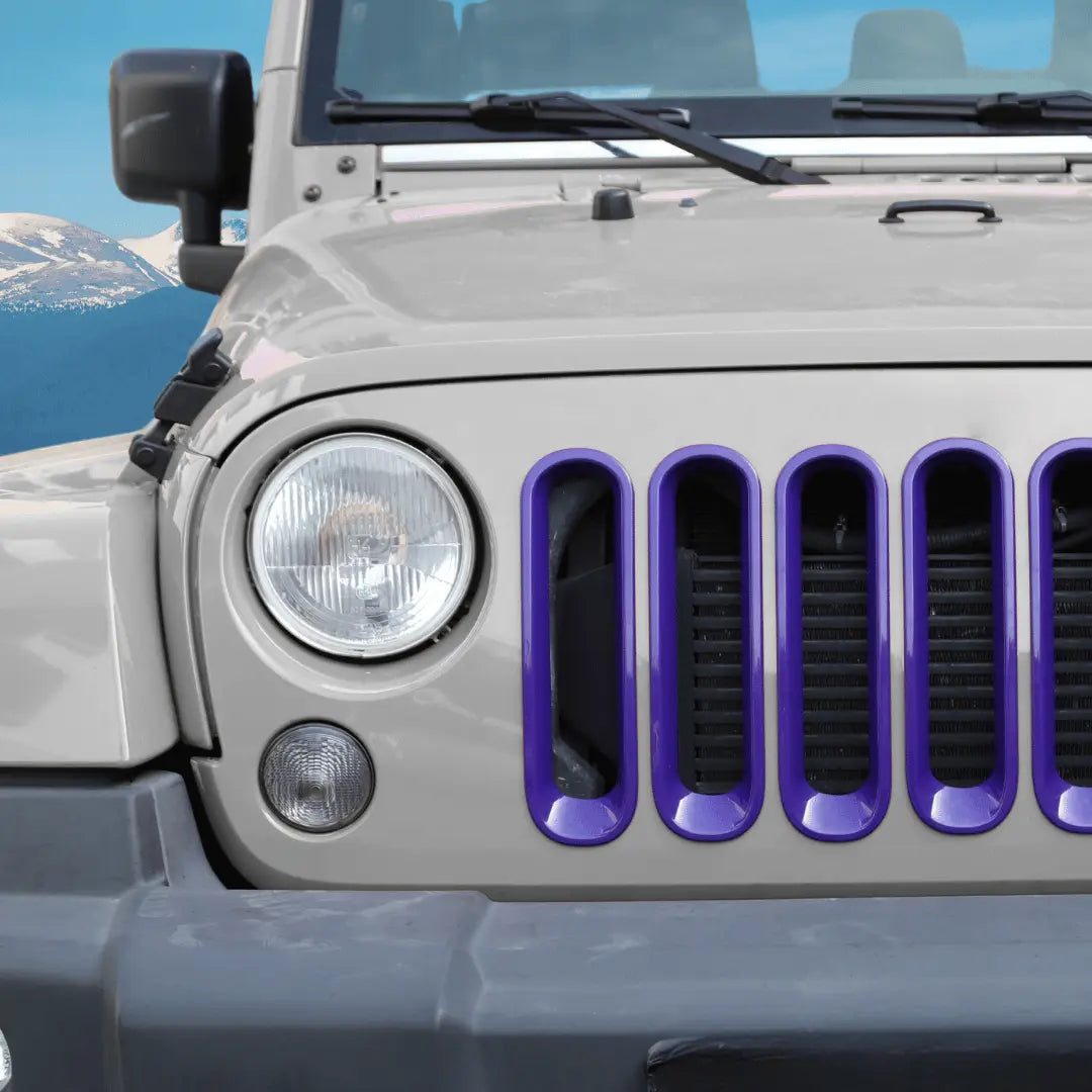 For 2007-2018 Jeep Wrangler JK Front Grille Insert Frame Trim Ring