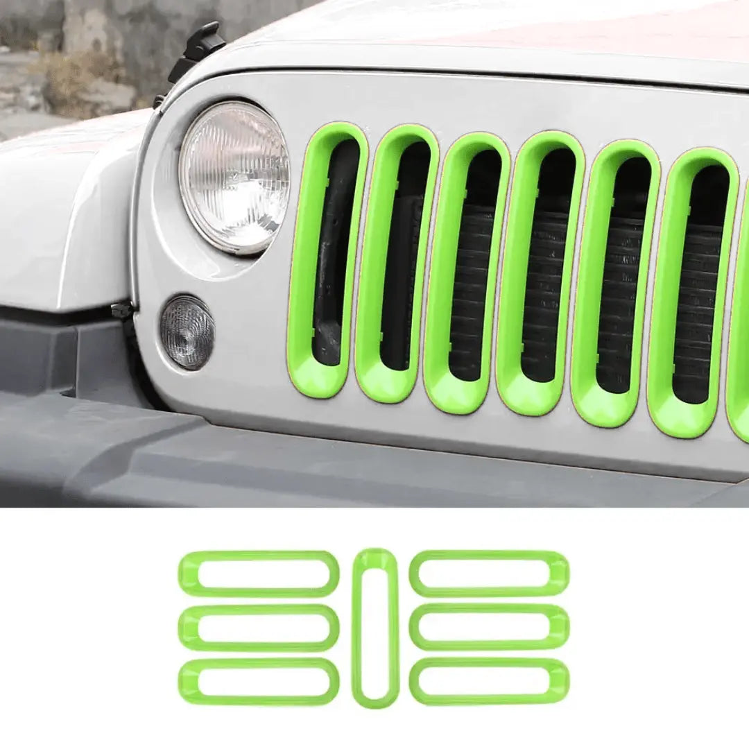 For 2007-2018 Jeep Wrangler JK Front Grille Insert Frame Trim Ring