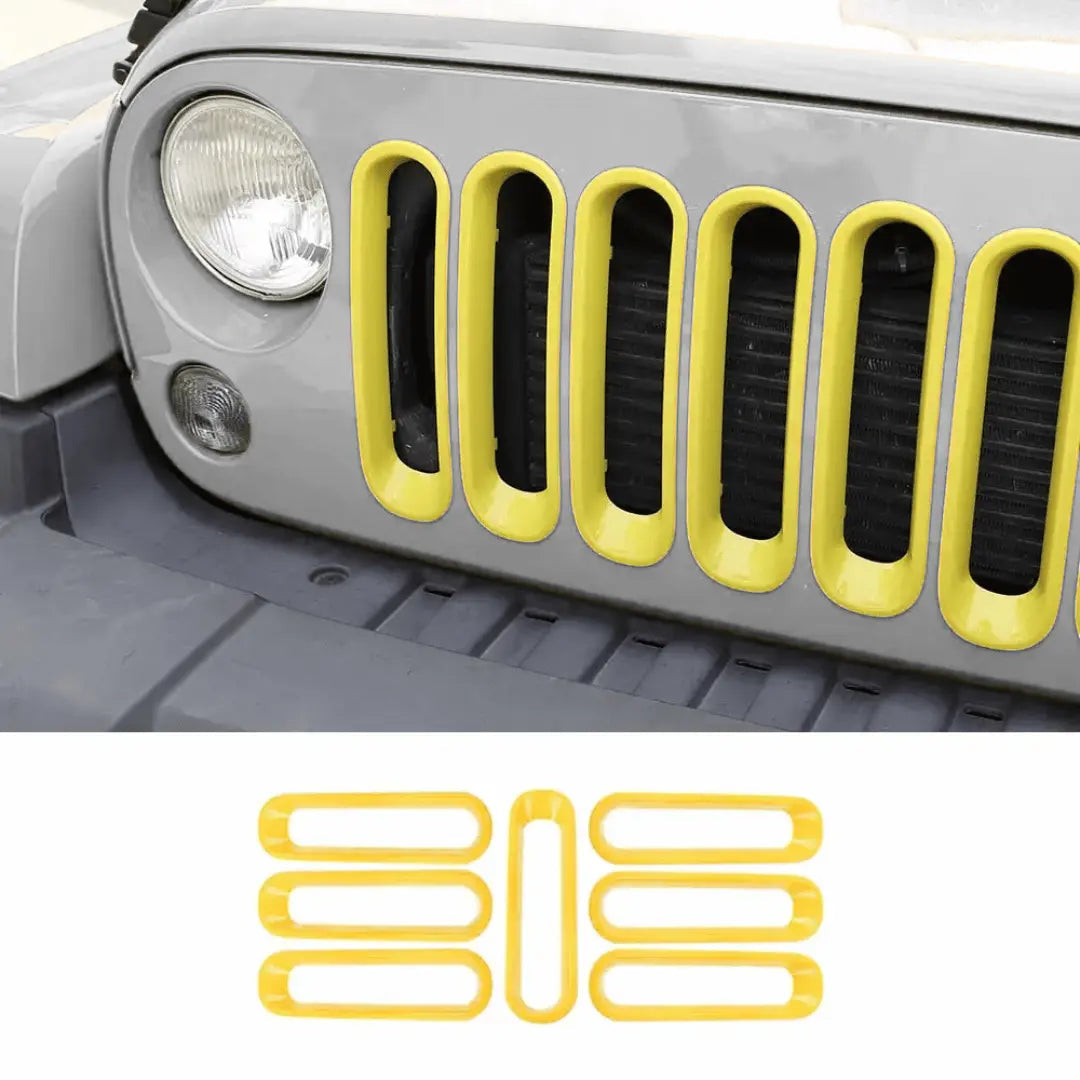 For 2007-2018 Jeep Wrangler JK Front Grille Insert Frame Trim Ring