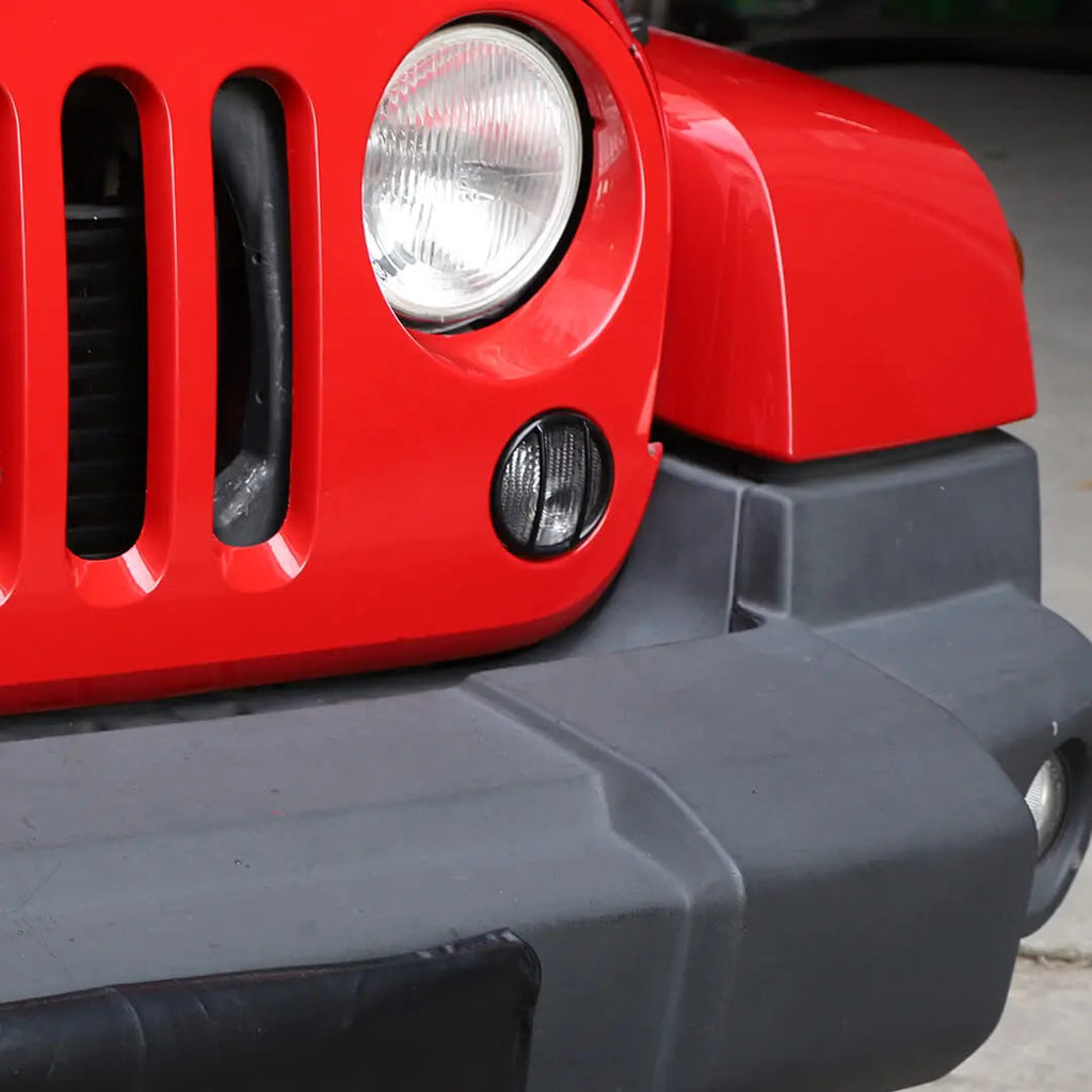 For 2007-2018 Jeep Wrangler JK Front Headlight & Eyebrow Turn Signal Rear Tail light Cover Guard Trim Kit (8 pcs)