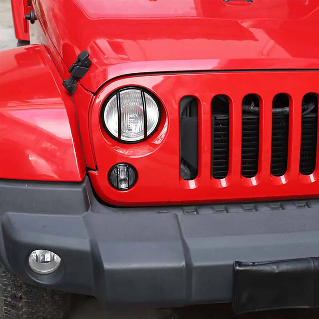 For 2007-2018 Jeep Wrangler JK Front Headlight & Eyebrow Turn Signal Rear Tail light Cover Guard Trim Kit (8 pcs)