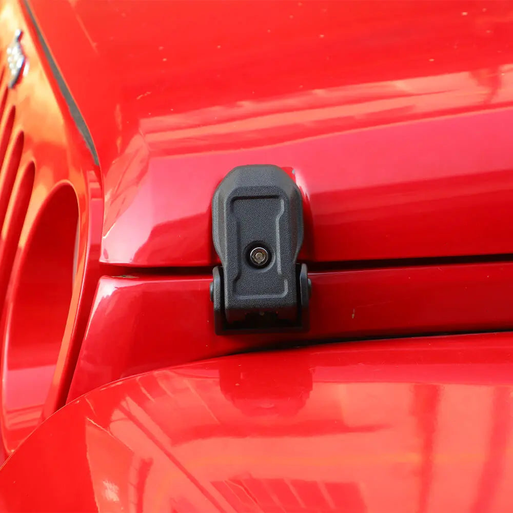 For 2007-2018 Jeep Wrangler JK Front Hood Locking Hood Latches Catch Buckle Black