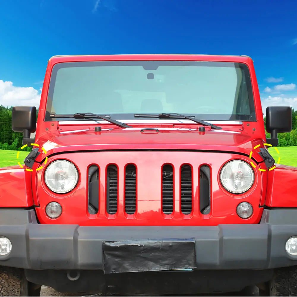 For 2007-2018 Jeep Wrangler JK Front Hood Locking Hood Latches Catch Buckle Black