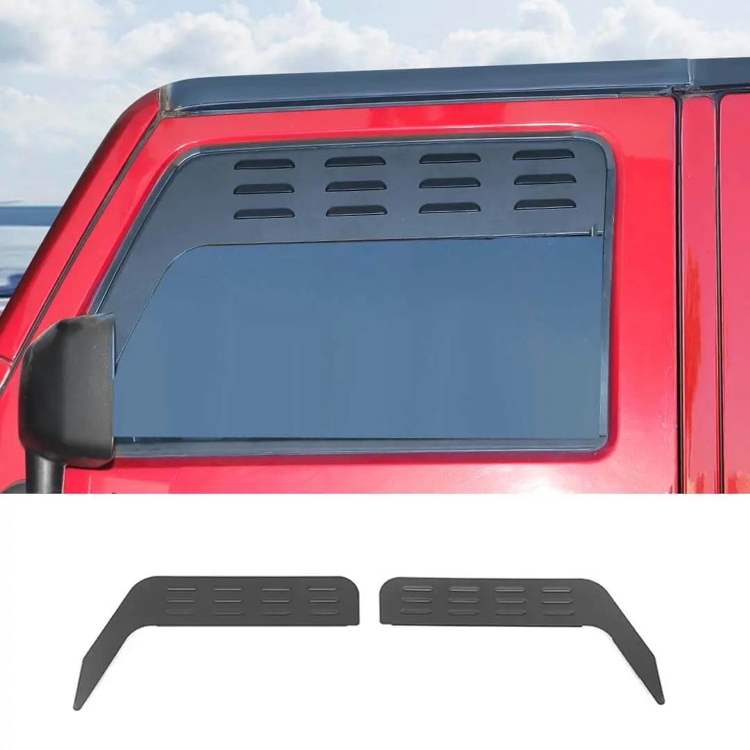 For 2007-2018 Jeep Wrangler JK Front Rear Door Window Louver Air Vent Panel Trim Kit