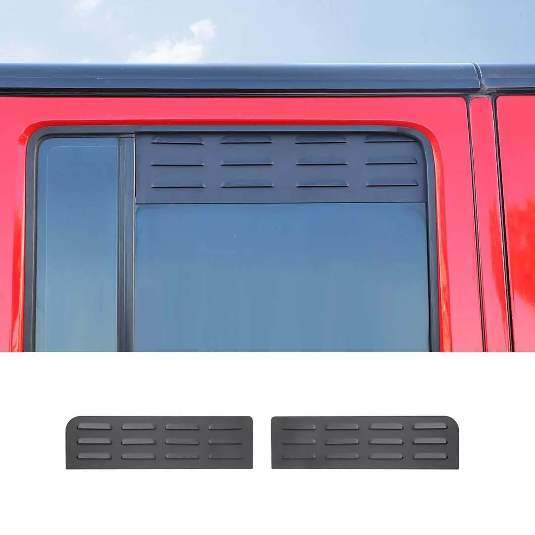 For 2007-2018 Jeep Wrangler JK Front Rear Door Window Louver Air Vent Panel Trim Kit