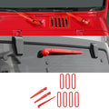 For 2007-2018 Jeep Wrangler JK 10 x Front Rear Windshield Wiper Hood Air Intake Cover Trim Decor Kit
