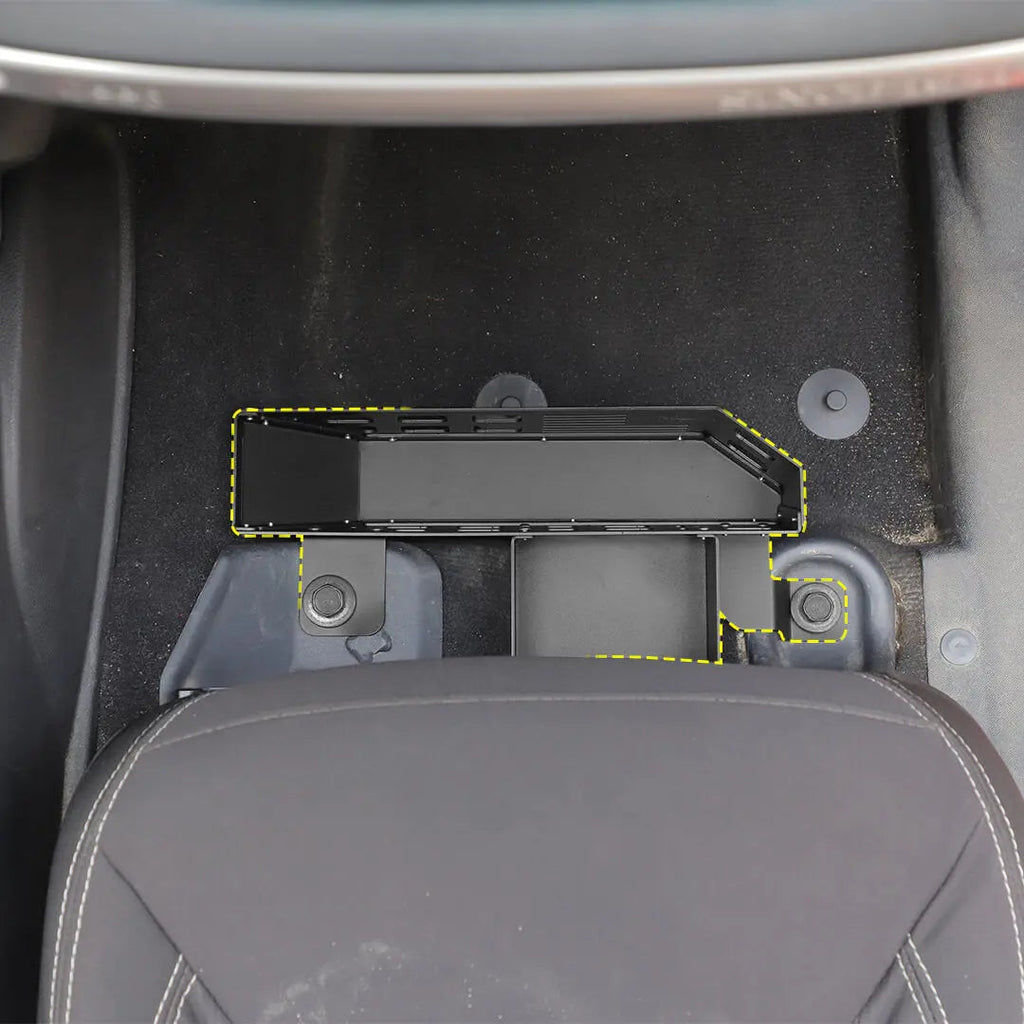 For 2007-2018 Jeep Wrangler JK Front Seat Under Storage Box Organizer – Aluminum Alloy & Iron