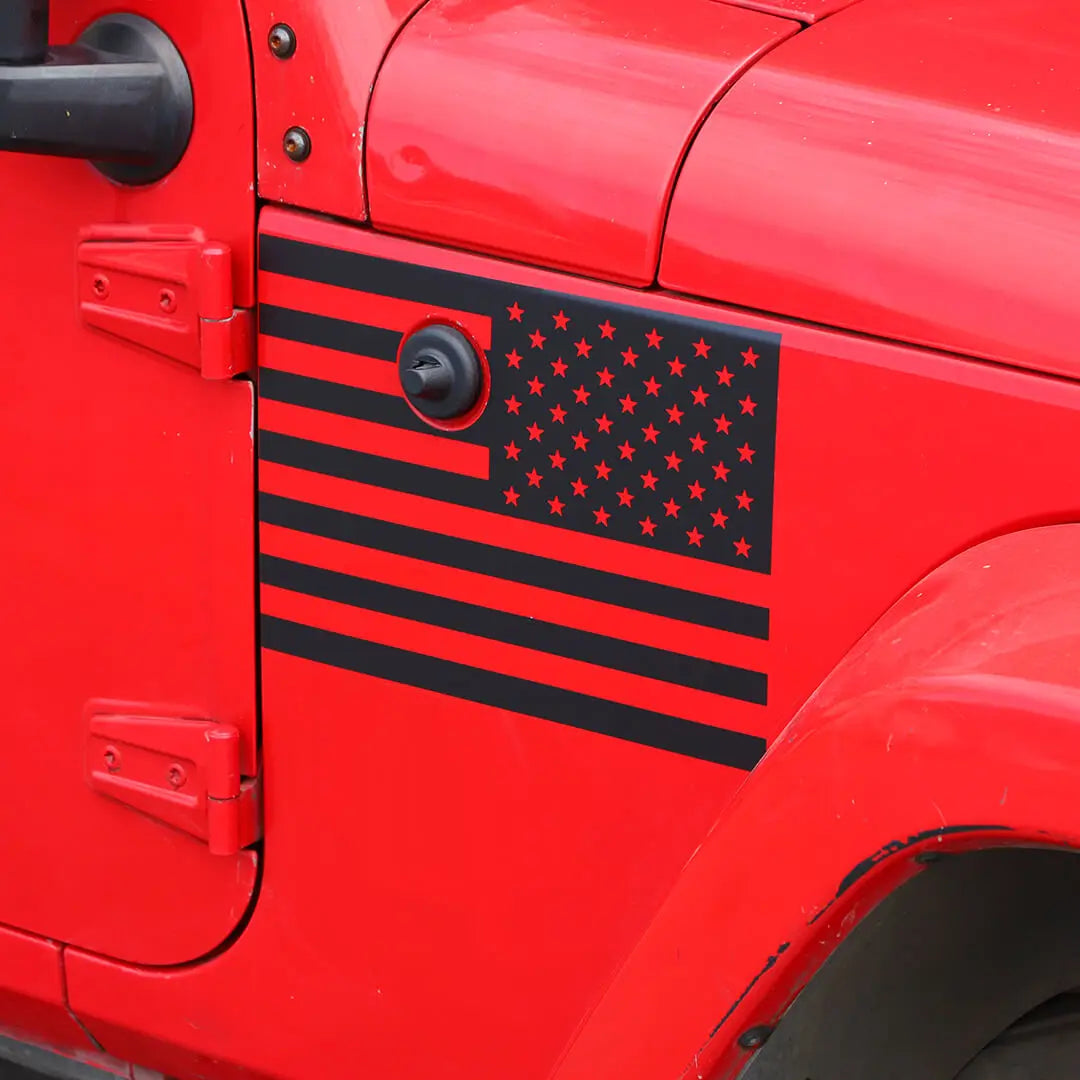 For 2007-2018 Jeep Wrangler JK Front Side Leaf Board Stickers Trim Cover (2 pcs)