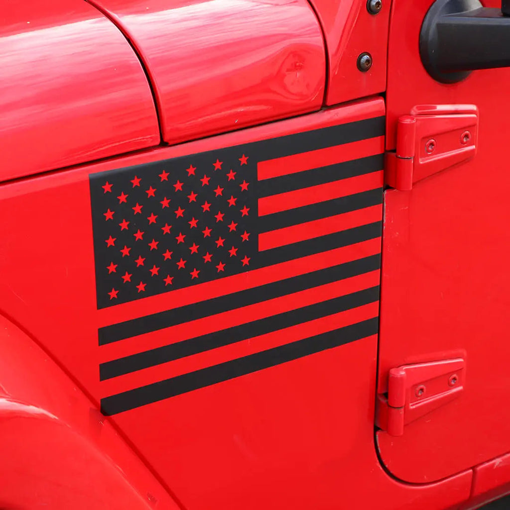For 2007-2018 Jeep Wrangler JK Front Side Leaf Board Stickers Trim Cover (2 pcs)