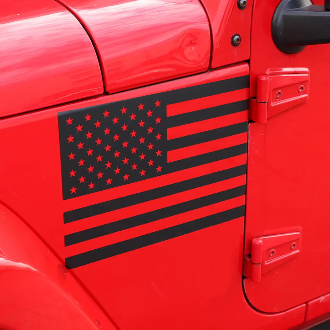For 2007-2018 Jeep Wrangler JK Front Side Leaf Board Stickers Trim Cover (2 pcs)