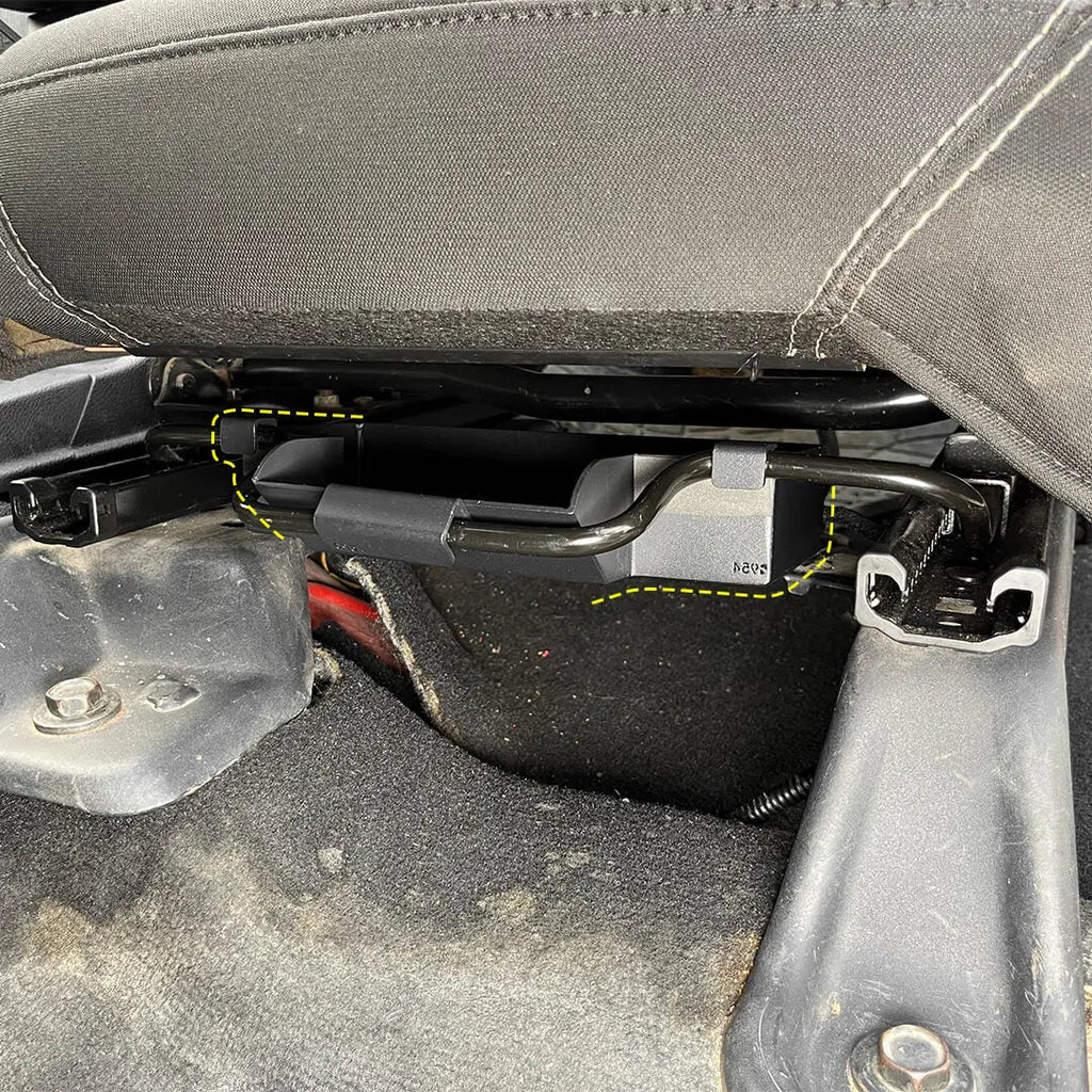 For 2007-2018 Jeep Wrangler JK Front Under Seat Expanded Storage Box Tray Organizer（2 pcs）