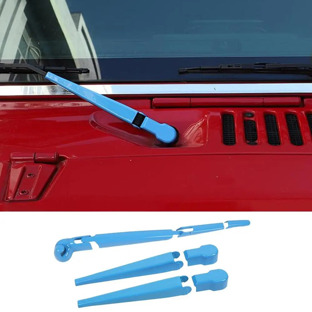 For 2007-2018 Jeep Wrangler JK Front & Rear Window Windshield Wiper Decor Cover Trim
