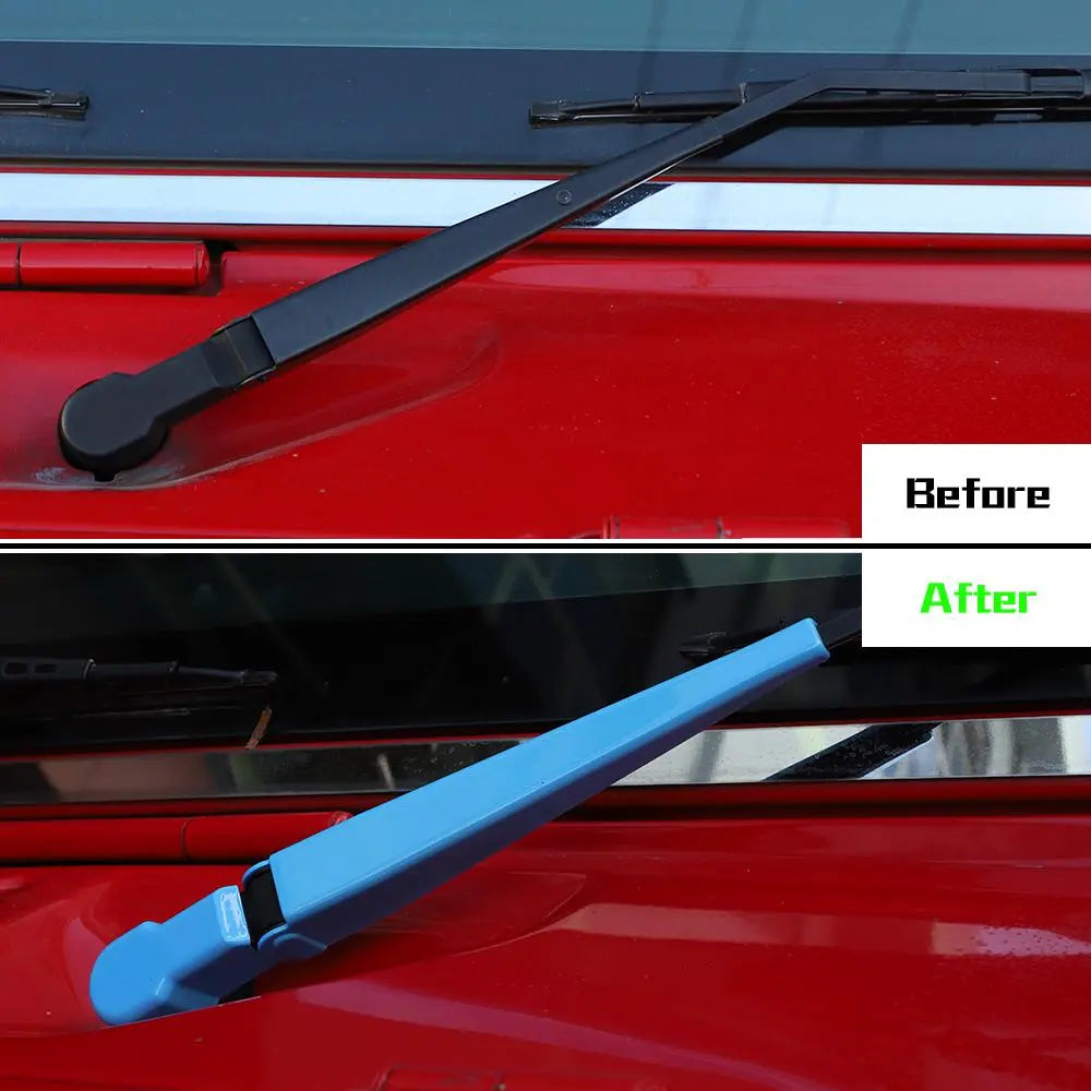 For 2007-2018 Jeep Wrangler JK Front & Rear Window Windshield Wiper Decor Cover Trim