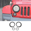 For 2007-2018 Jeep Wrangler JK Headlight Ring/Front Turn Signal Trim Bezels