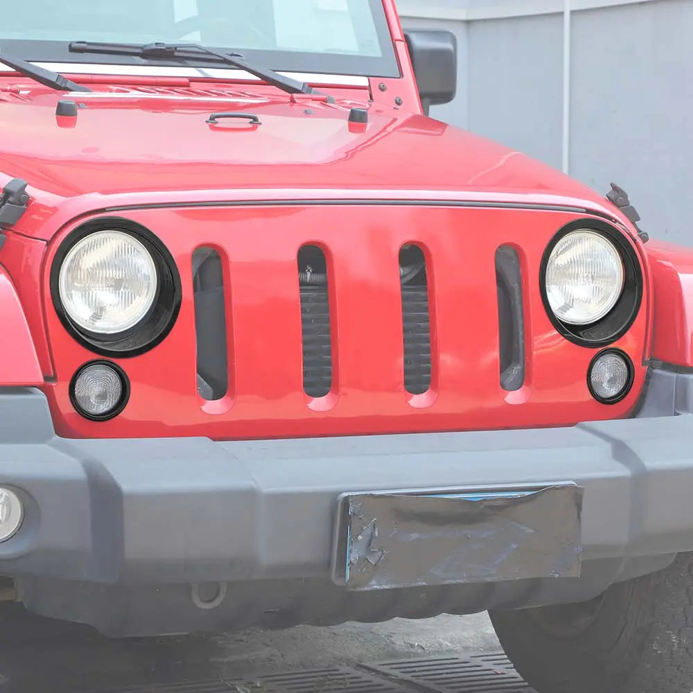 For 2007-2018 Jeep Wrangler JK Headlight Ring/Front Turn Signal Trim Bezels