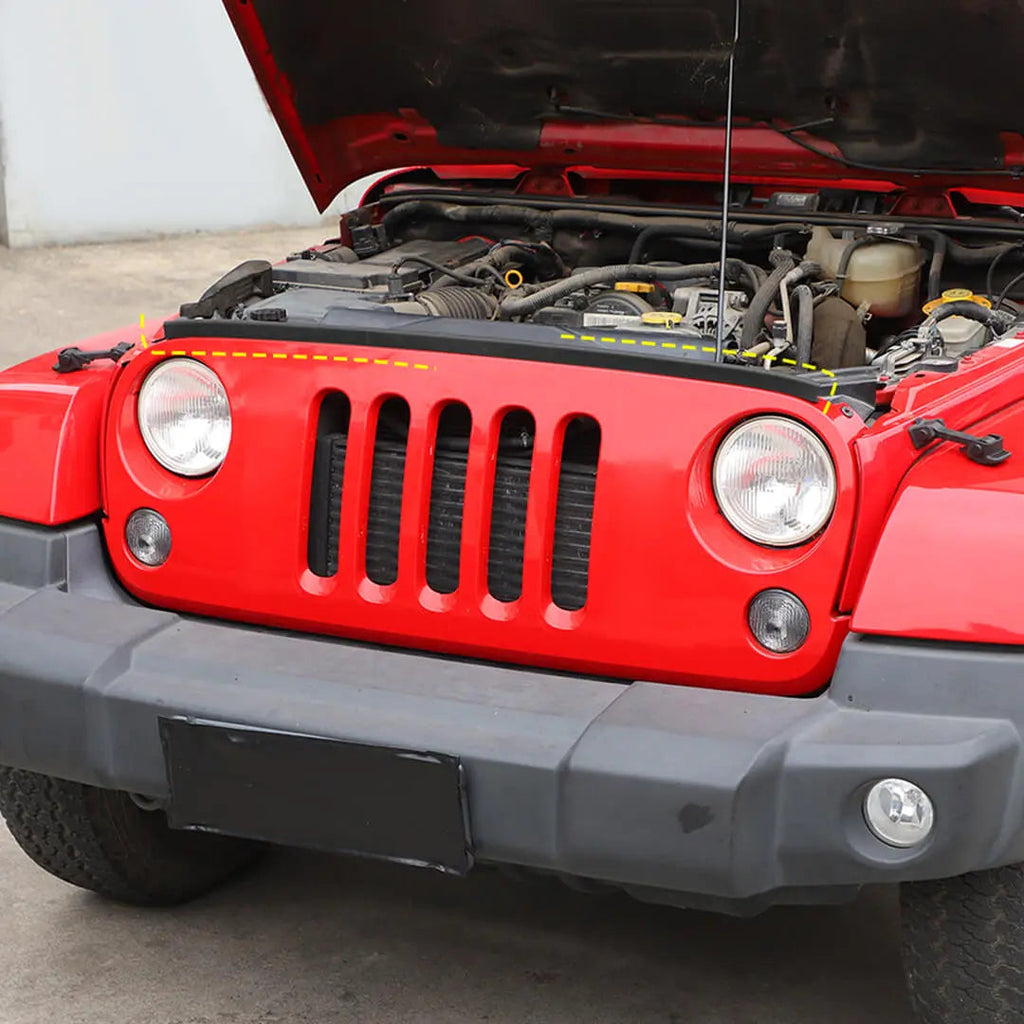For 2007-2018 Jeep Wrangler JK Hood Front Edge Seal Hood to Grille Weatherstrip