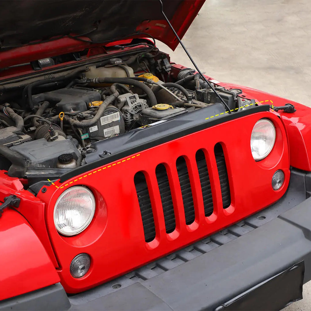 For 2007-2018 Jeep Wrangler JK Hood Front Edge Seal Hood to Grille Weatherstrip