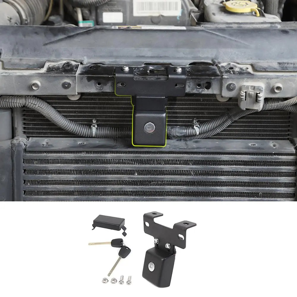 For 2007-2018 Jeep Wrangler JK Hood Lock Anti-Theft Invisible Lock Kit Latch Assembly With Keys