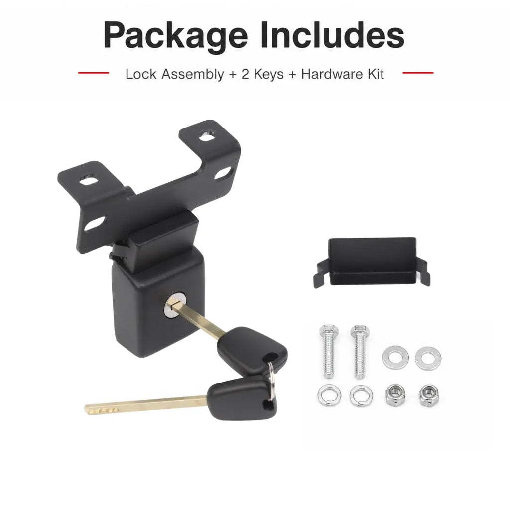 For 2007-2018 Jeep Wrangler JK Hood Lock Anti-Theft Invisible Lock Kit Latch Assembly With Keys
