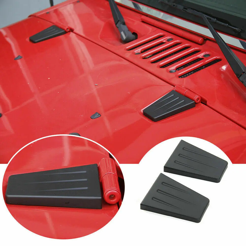 For 2007-2018 Jeep Wrangler JK Hood & Door Hinge Cover Trim Upgrade ABS Black
