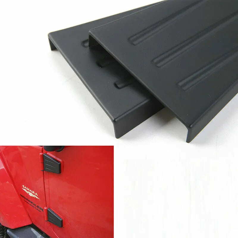 For 2007-2018 Jeep Wrangler JK Hood & Door Hinge Cover Trim Upgrade ABS Black