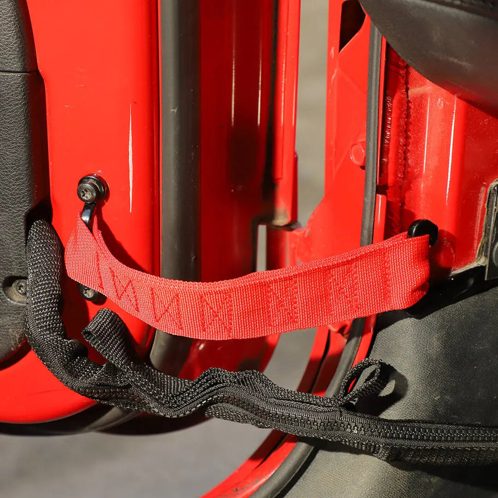 For 2007-2018 Jeep Wrangler JK Interior Car Door Limiting Strap Limit Stop Kit (4 pcs)