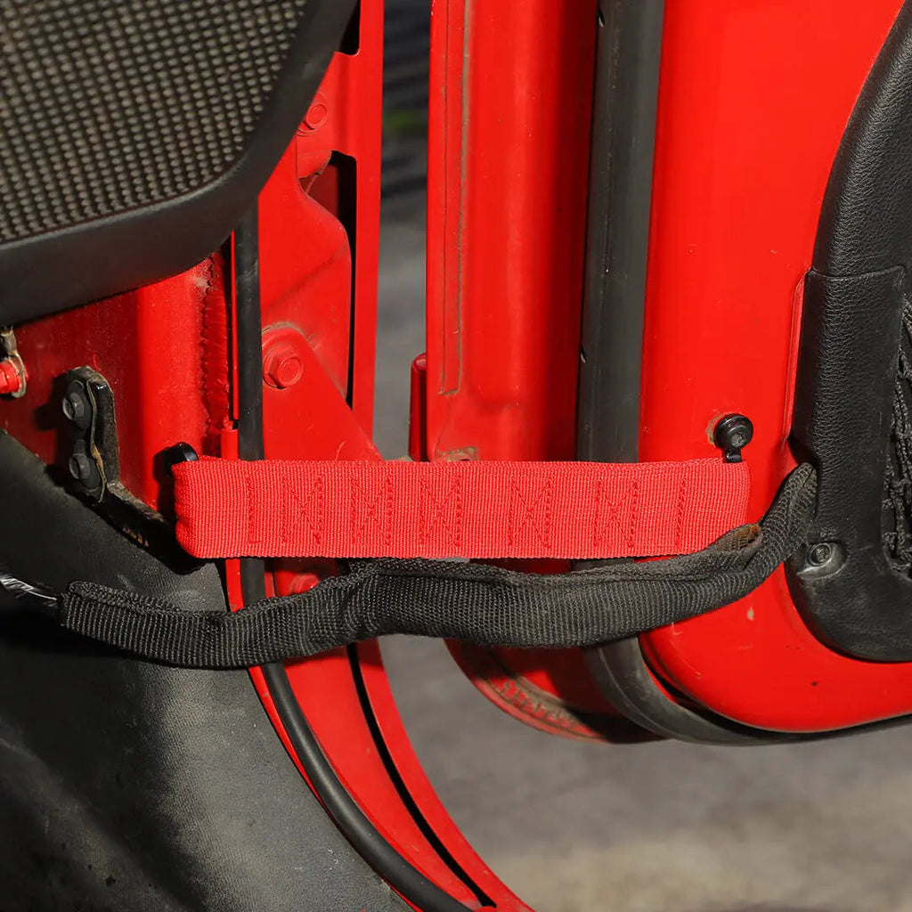 For 2007-2018 Jeep Wrangler JK Interior Car Door Limiting Strap Limit Stop Kit (4 pcs)