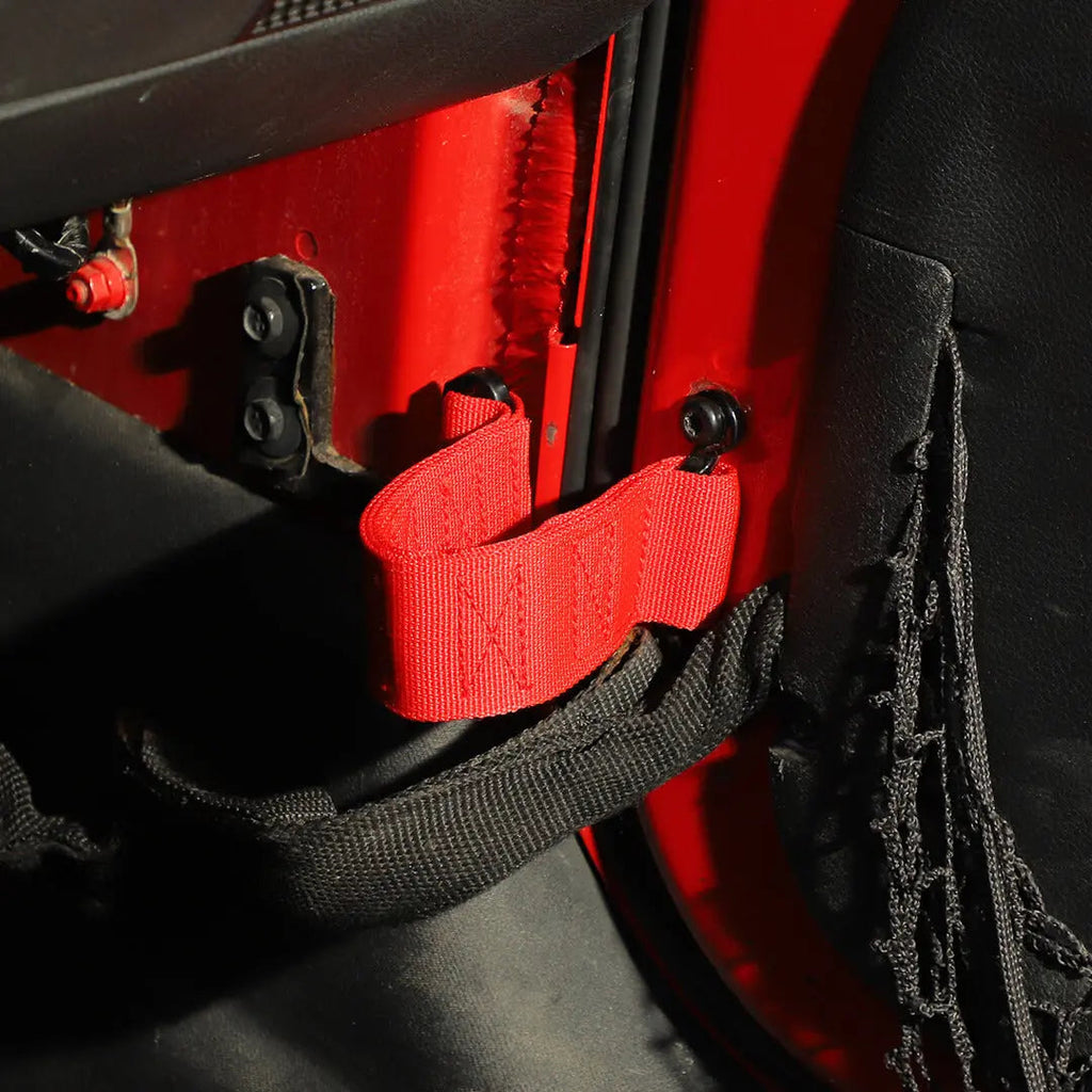 For 2007-2018 Jeep Wrangler JK Interior Car Door Limiting Strap Limit Stop Kit (4 pcs)