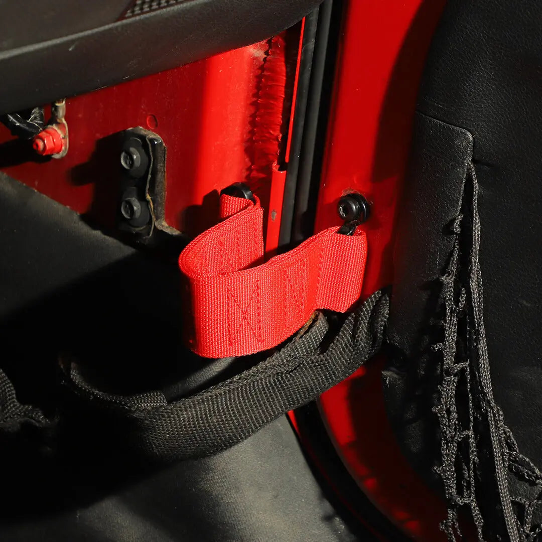 For 2007-2018 Jeep Wrangler JK Interior Car Door Limiting Strap Limit Stop Kit (4 pcs)