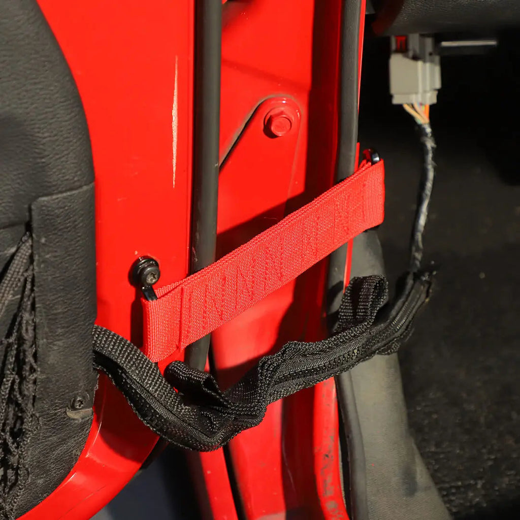 For 2007-2018 Jeep Wrangler JK Interior Car Door Limiting Strap Limit Stop Kit (4 pcs)