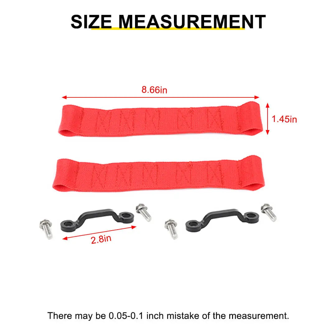 For 2007-2018 Jeep Wrangler JK Interior Car Door Limiting Strap Limit Stop Kit (4 pcs)