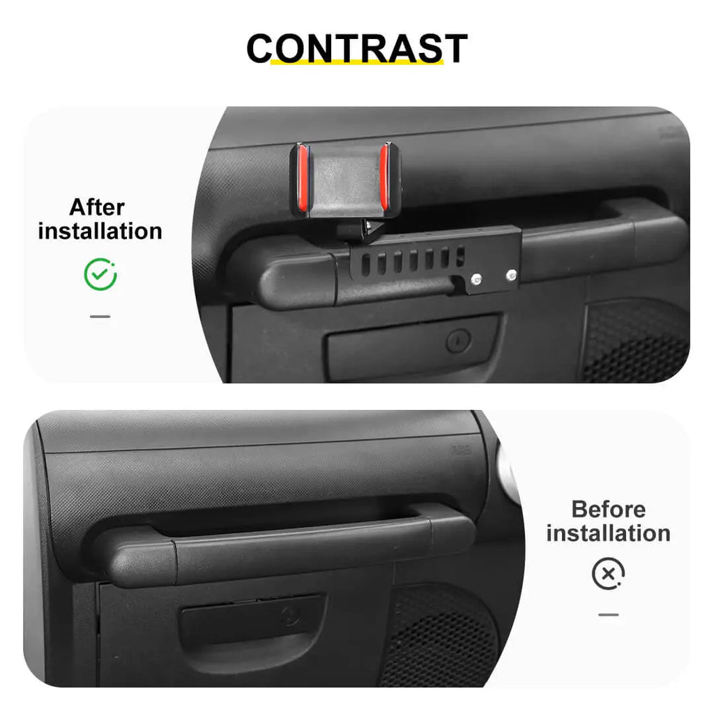 For 2007-2018 Jeep Wrangler JK Interior Copilot Armrest Handle Phone Holder Mount Stand