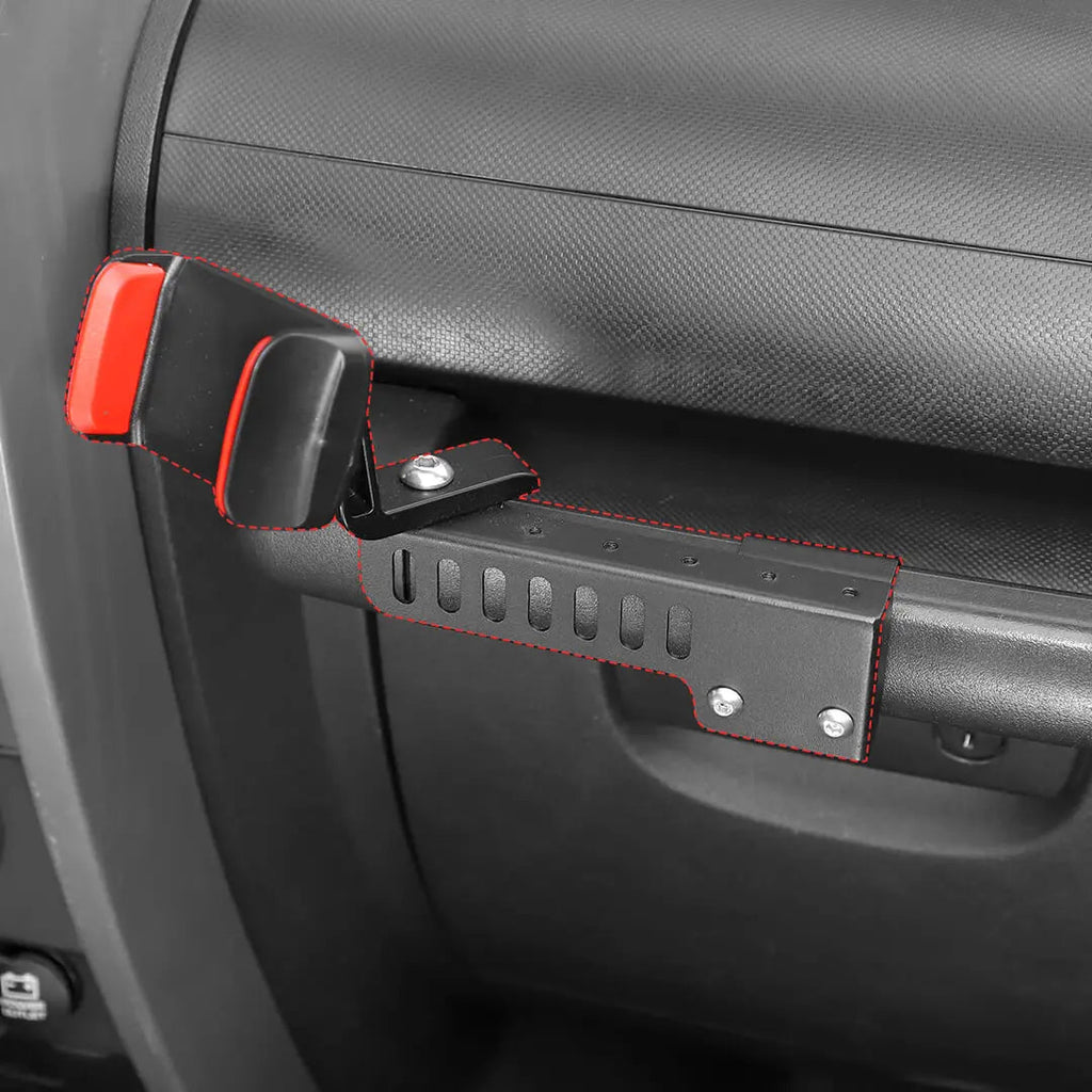 For 2007-2018 Jeep Wrangler JK Interior Copilot Armrest Handle Phone Holder Mount Stand