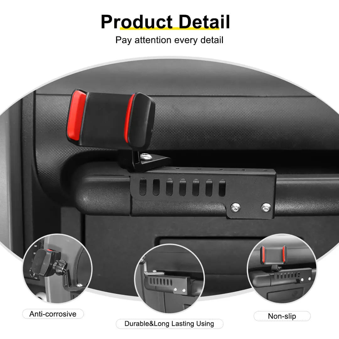 For 2007-2018 Jeep Wrangler JK Interior Copilot Armrest Handle Phone Holder Mount Stand
