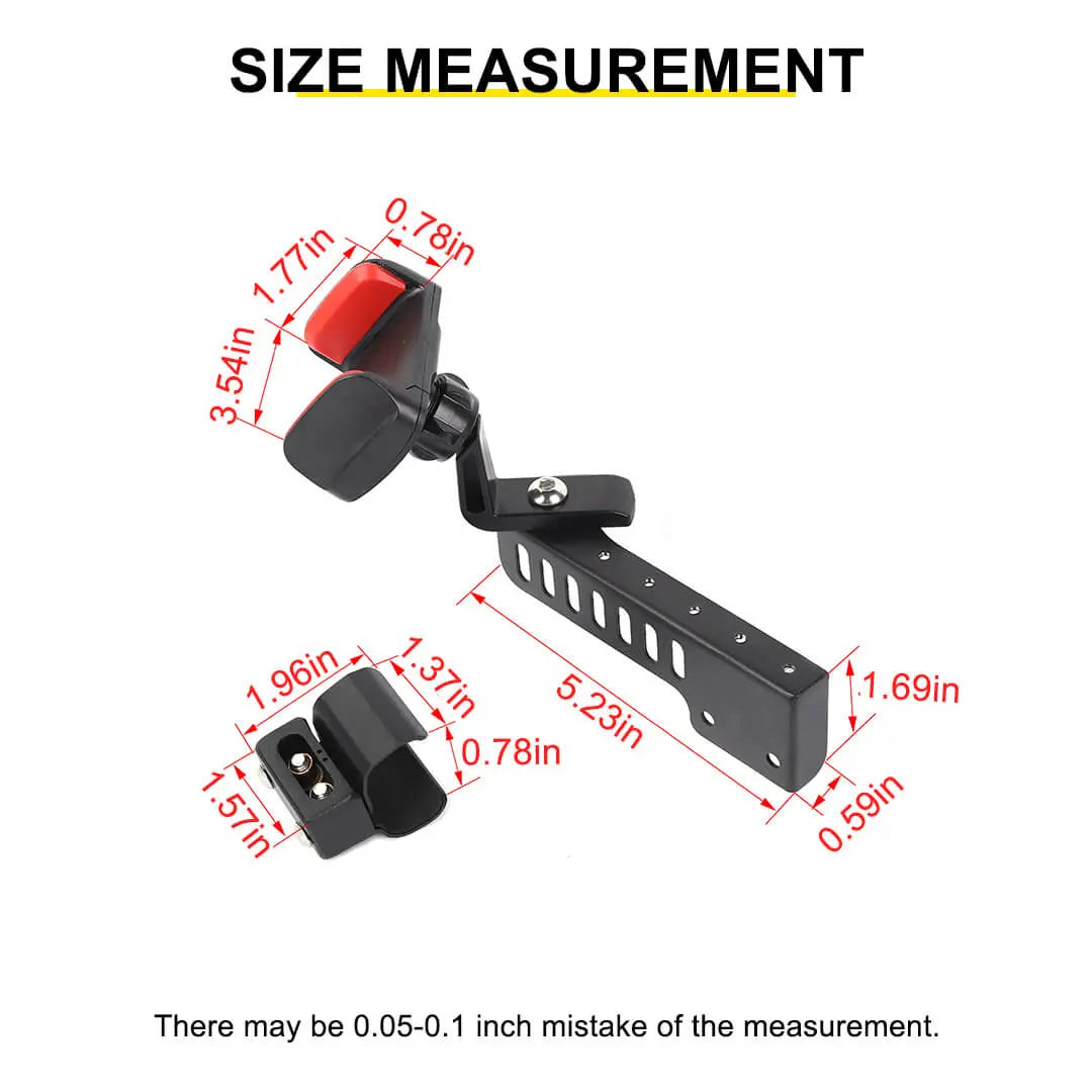 For 2007-2018 Jeep Wrangler JK Interior Copilot Armrest Handle Phone Holder Mount Stand
