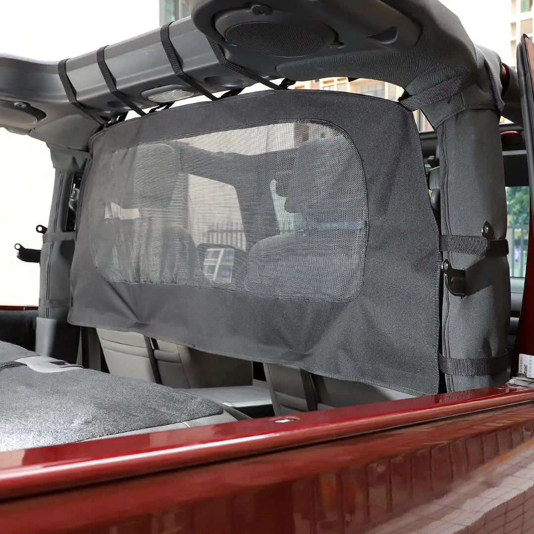 For 2007-2018 Jeep Wrangler JK Interior Seat Back Rear Isolation Pet Dog Net Accessories