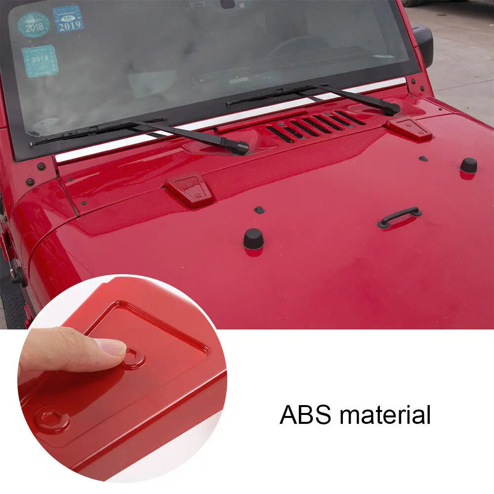 For 2007-2018 Jeep Wrangler JK JKU 10pcs Hood & Door Hinge Decor Cover Trim