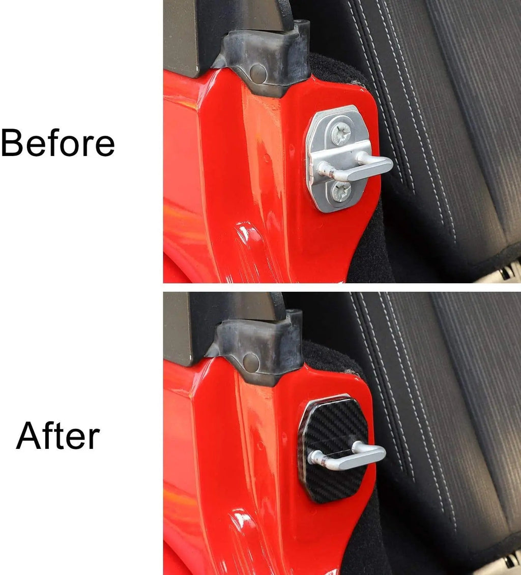 For 2007-2018 Jeep Wrangler JK JKU/ 16+ Renegade/ 14+ Cherokee/ 11+ Grand Cherokee 6x Door Lock Covers Protection Trim