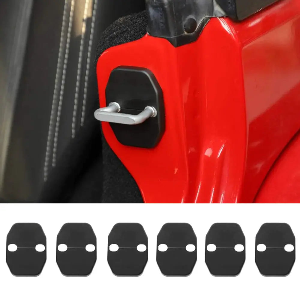 For 2007-2018 Jeep Wrangler JK JKU/ 16+ Renegade/ 14+ Cherokee/ 11+ Grand Cherokee 6x Door Lock Covers Protection Trim